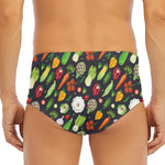 Colorful Vegetable Pattern Print Men's Triangle Swim Briefs