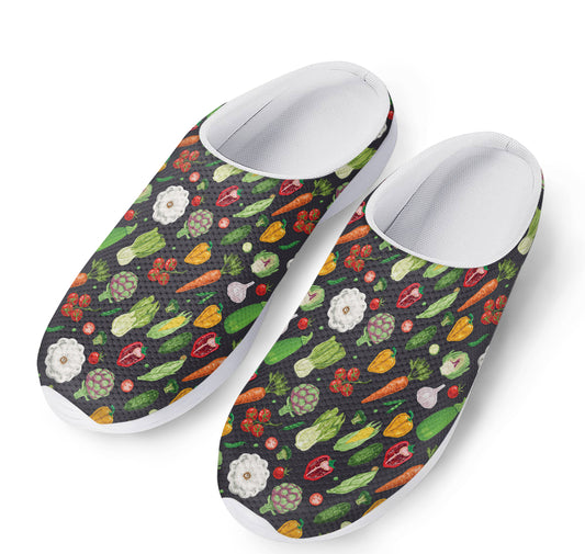 Colorful Vegetable Pattern Print Mesh Casual Shoes