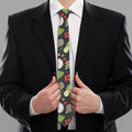 Colorful Vegetable Pattern Print Necktie