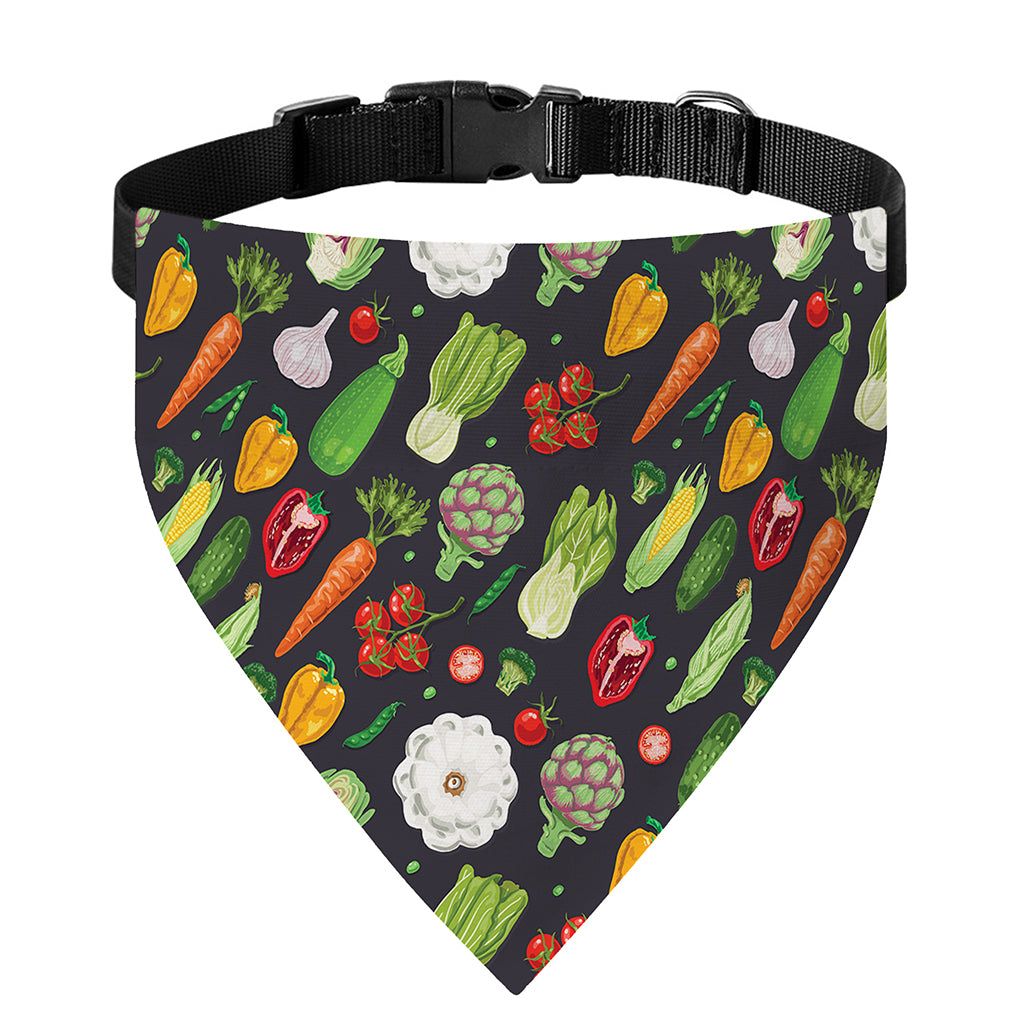 Colorful Vegetable Pattern Print Over The Collar Dog Bandana