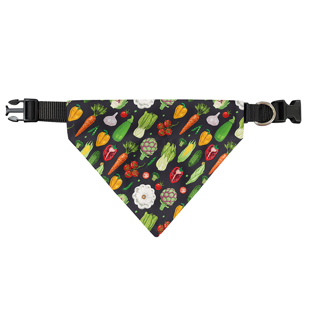 Colorful Vegetable Pattern Print Over The Collar Dog Bandana