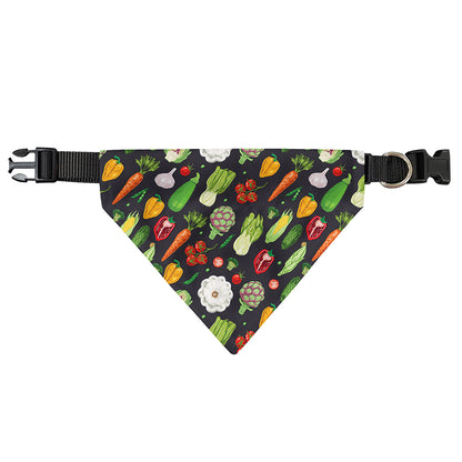 Colorful Vegetable Pattern Print Over The Collar Dog Bandana