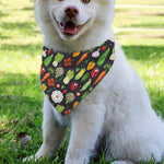 Colorful Vegetable Pattern Print Over The Collar Dog Bandana