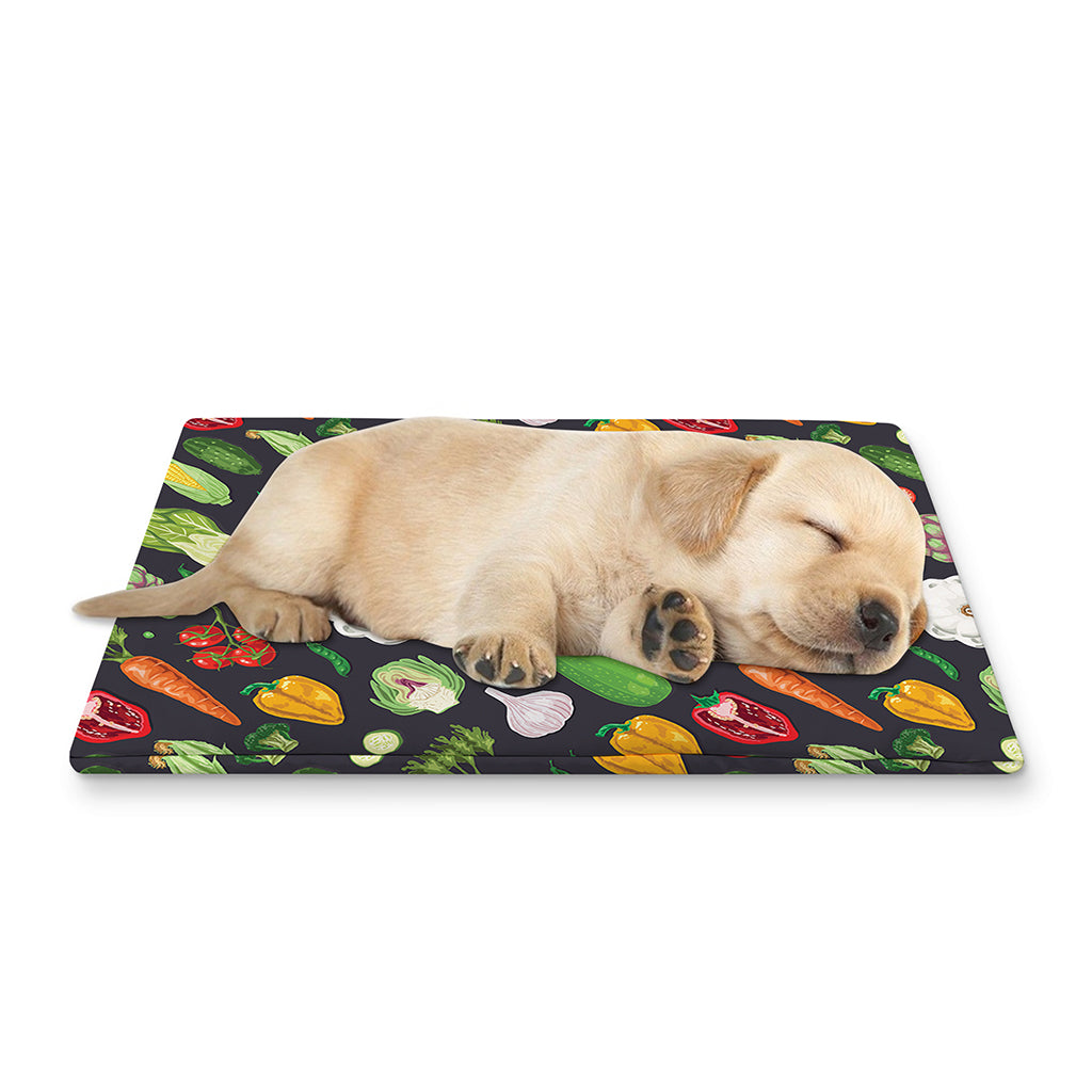 Colorful Vegetable Pattern Print Pet Cooling Mat Cover