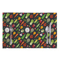 Colorful Vegetable Pattern Print Placemat