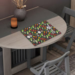 Colorful Vegetable Pattern Print Placemat