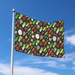 Colorful Vegetable Pattern Print Polyester Flag