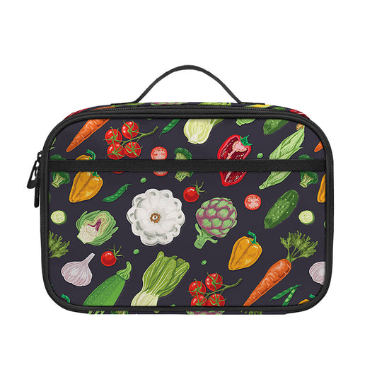Colorful Vegetable Pattern Print Portable Lunch Bag