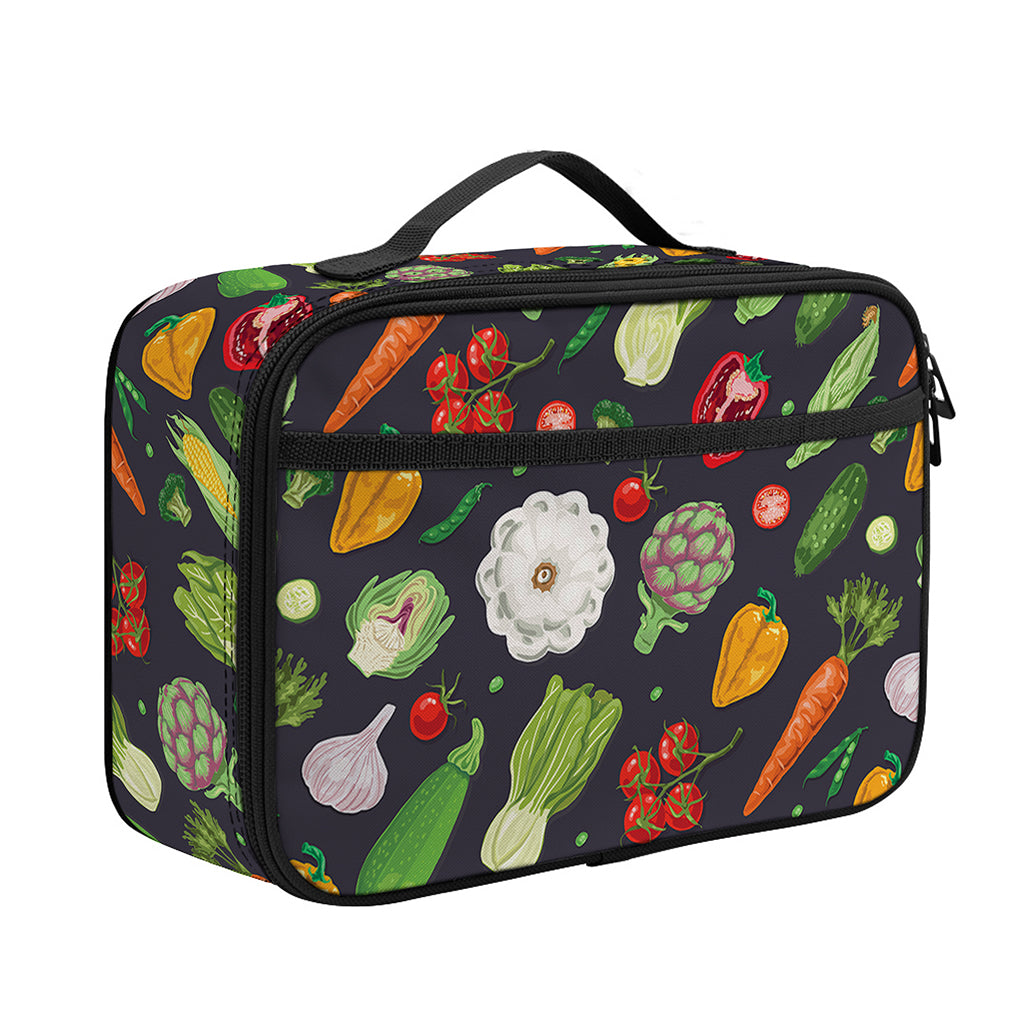 Colorful Vegetable Pattern Print Portable Lunch Bag