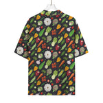 Colorful Vegetable Pattern Print Rayon Hawaiian Shirt