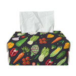 Colorful Vegetable Pattern Print Rectangle Tissue Box Cover