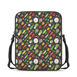Colorful Vegetable Pattern Print Rectangular Crossbody Bag
