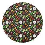 Colorful Vegetable Pattern Print Round Blanket