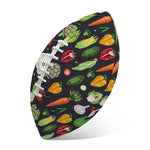 Colorful Vegetable Pattern Print Rugby Ball