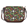 Colorful Vegetable Pattern Print Saddle Bag