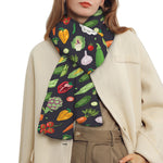 Colorful Vegetable Pattern Print Scarf