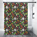 Colorful Vegetable Pattern Print Shower Curtain