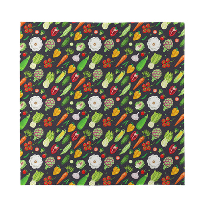Colorful Vegetable Pattern Print Silk Bandana