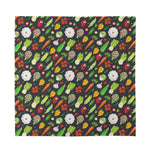 Colorful Vegetable Pattern Print Silk Bandana