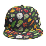 Colorful Vegetable Pattern Print Snapback Cap