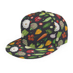 Colorful Vegetable Pattern Print Snapback Cap