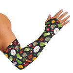 Colorful Vegetable Pattern Print Sun Protection Arm Sleeves