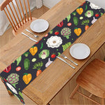 Colorful Vegetable Pattern Print Table Runner