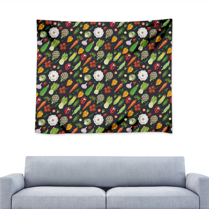 Colorful Vegetable Pattern Print Tapestry