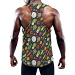 Colorful Vegetable Pattern Print Training Tank Top