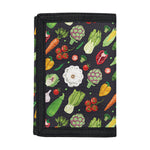 Colorful Vegetable Pattern Print Trifold Wallet