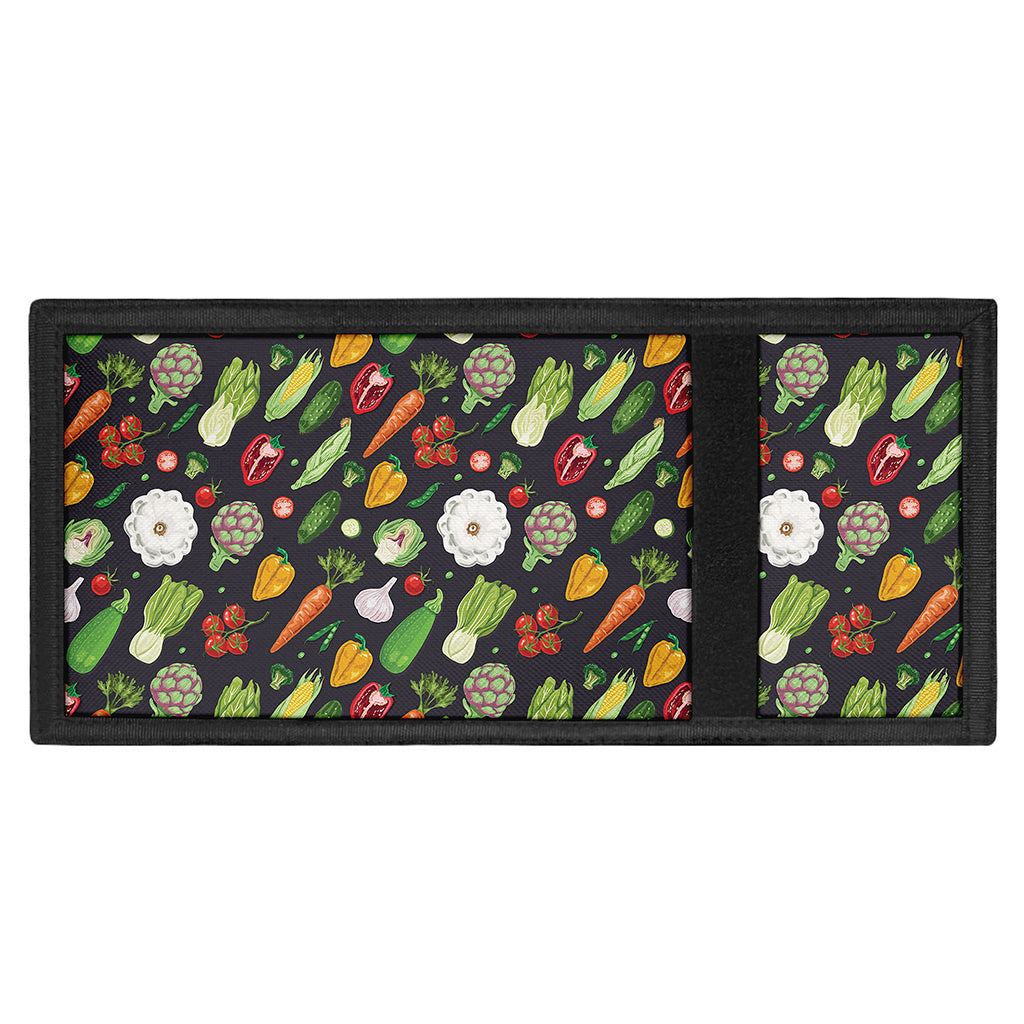 Colorful Vegetable Pattern Print Trifold Wallet