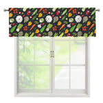 Colorful Vegetable Pattern Print Window Valance