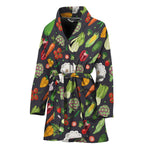 Colorful Vegetable Pattern Print Women's Bathrobe