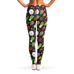Colorful Vegetable Pattern Print Women's Leggings