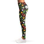 Colorful Vegetable Pattern Print Women's Leggings
