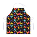 Colorful Watercolor Butterfly Print Adjustable Apron