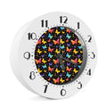 Colorful Watercolor Butterfly Print Alarm Clock