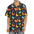 Colorful Watercolor Butterfly Print Aloha Shirt
