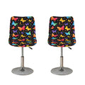 Colorful Watercolor Butterfly Print Bar Stool Covers