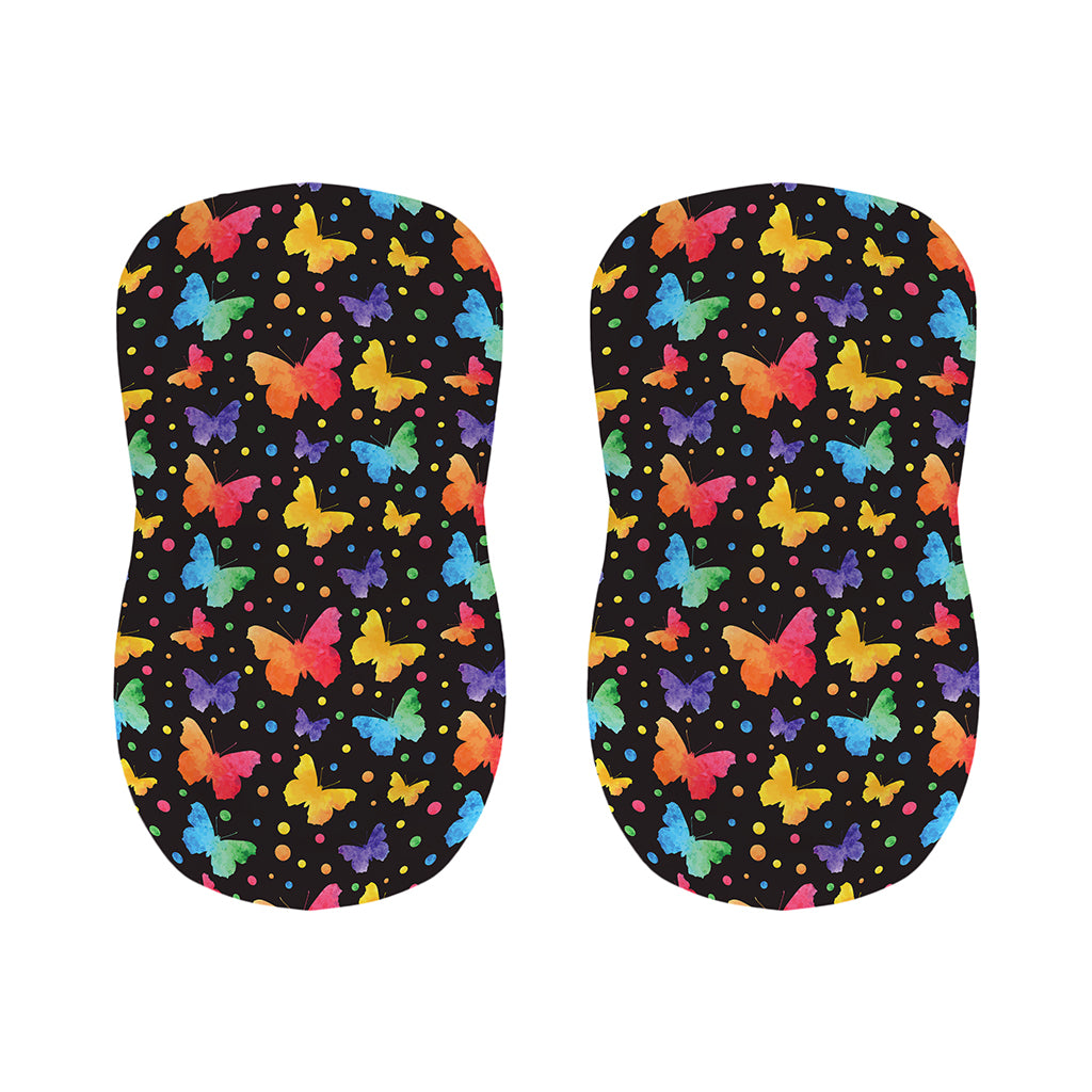 Colorful Watercolor Butterfly Print Bar Stool Covers