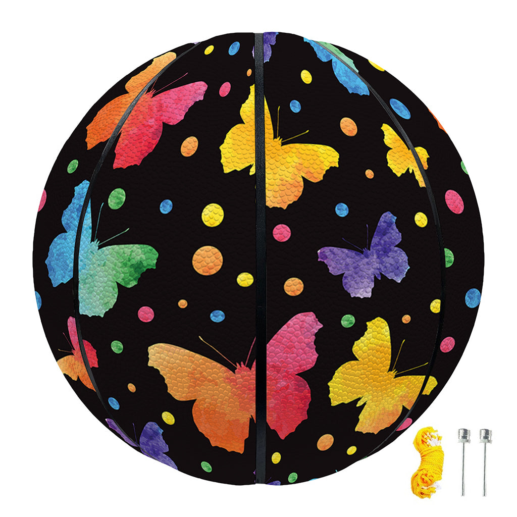 Colorful Watercolor Butterfly Print Basketball