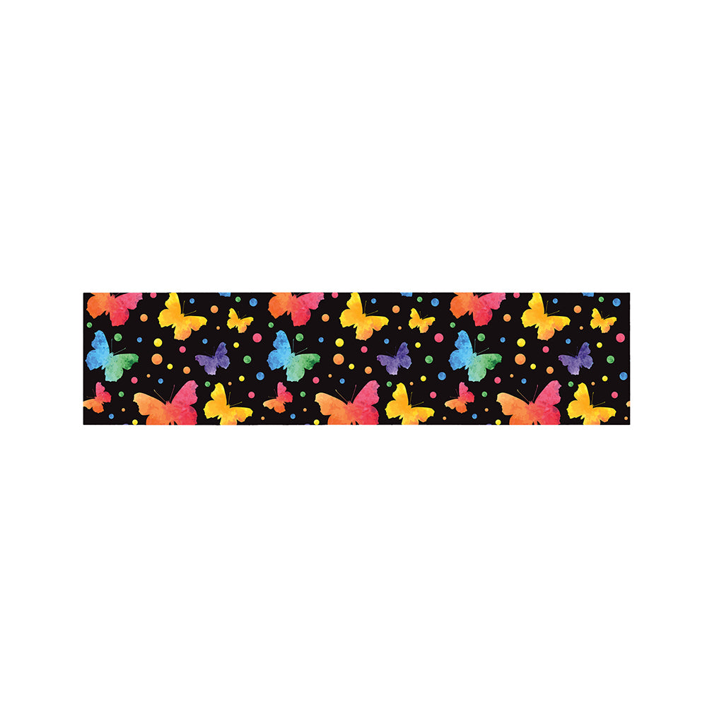 Colorful Watercolor Butterfly Print Bed Runner