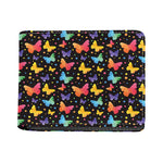 Colorful Watercolor Butterfly Print Bifold Wallet