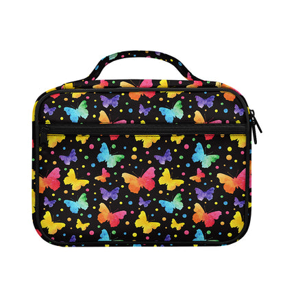 Colorful Watercolor Butterfly Print Briefcase Bible Bag