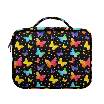 Colorful Watercolor Butterfly Print Briefcase Bible Bag