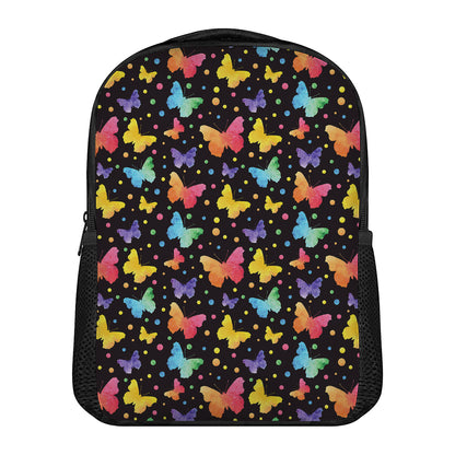 Colorful Watercolor Butterfly Print Casual Backpack