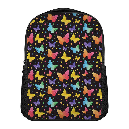 Colorful Watercolor Butterfly Print Casual Backpack