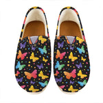 Colorful Watercolor Butterfly Print Casual Shoes