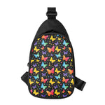 Colorful Watercolor Butterfly Print Chest Bag