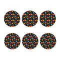 Colorful Watercolor Butterfly Print Coaster Set
